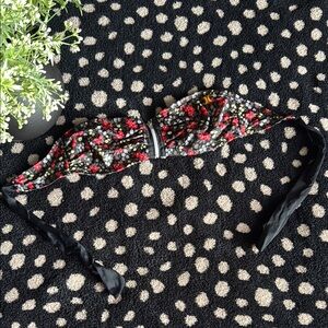 SMALL Floral Black Bandeau Hurley Bathing Suit